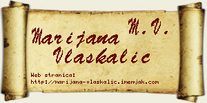 Marijana Vlaškalić vizit kartica